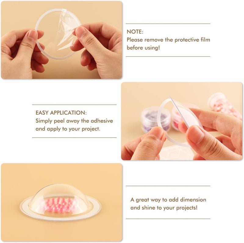 BAOFALI 20PCS Clear Star Dimensional Shaker Domes 2-5/8" Diameter Plastic Clear Puffy Star Shaker Covers for Shaker Card Adhesive Star Shaker Pouches Arts Crafts Scrapbooking SuppliesShaker Window Blister - Image 5